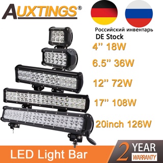 Auxtings 4&amp;#39;&amp;#39; 12&amp;#39;&amp;#39; 15&amp;#39;&amp;#39; 17&amp;#39;&amp;#39; 20&amp;#39;&amp;#39; inch offroad led light bar 12V 24V Spot Flood l