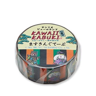 Masking Tape เทปตกแต่งจากญี่ปุ่น ลาย Sanrio Kawaii Kabuki (Limited) ขนาด 1.5 ซม. x 4 ม.