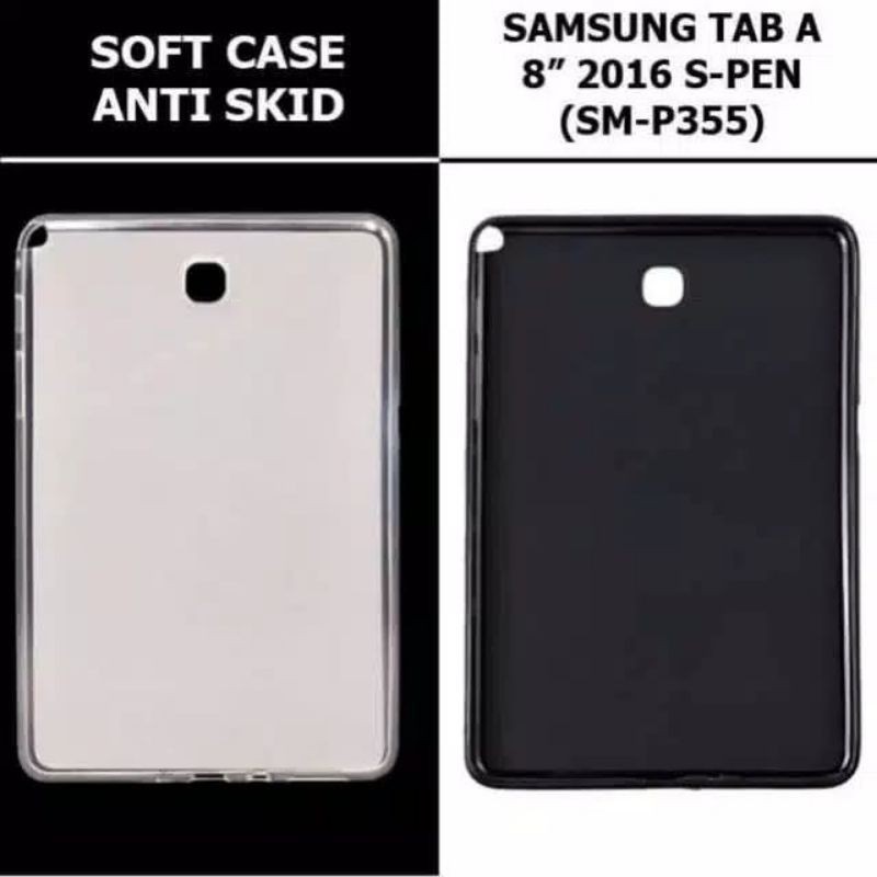 Tab A 8 S-Pen 8.0 นิ้ว SM-P355 2016 Silicone Soft case Clear Black