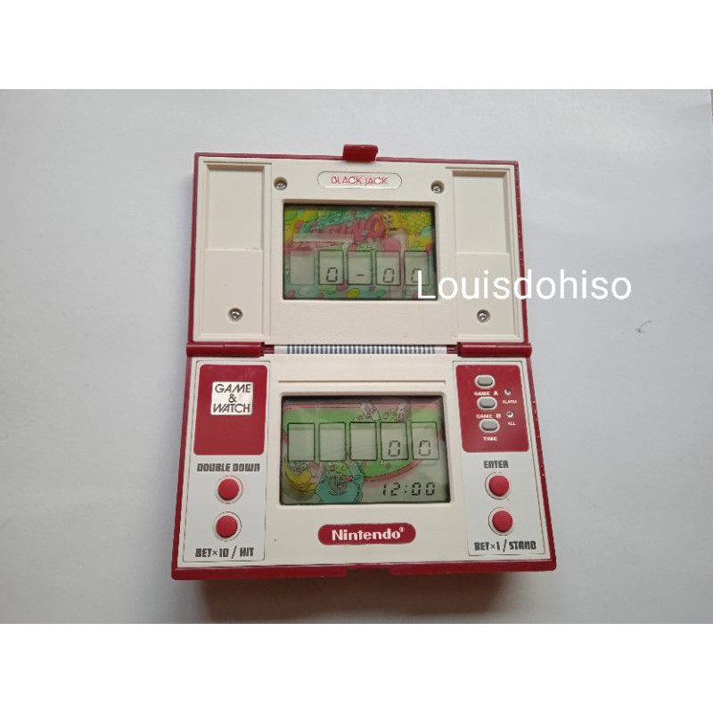 เกมกดของแท้มือสอง เกมกดไพ่แบล็คแจ๊คGAME &amp; WATCH Blackjack เกมส์กดเก่า Nintendo Game watch เกมกดไพ่ แนวเกมกดปลาหมึก