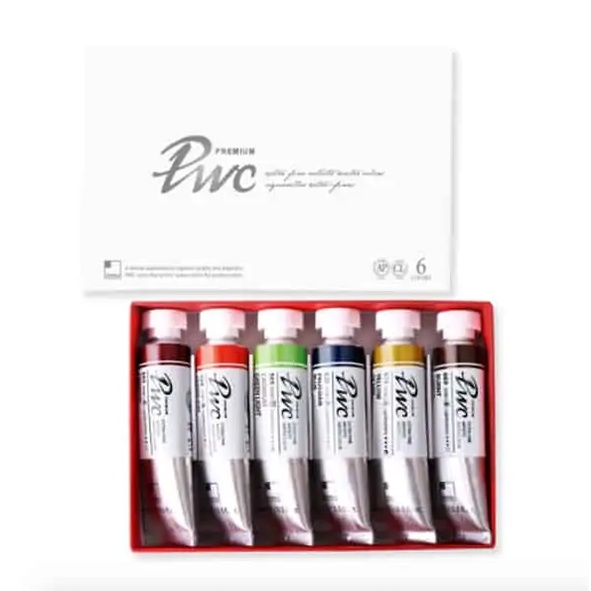 ShinHan PWC 6Tube SET (MAIN B) (S1215152-0006) / เซ็ตสีน้ำเกรด Premium Artist ขนาด 15ml 6 สีหลัก B S