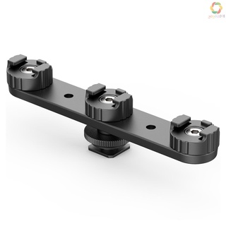 Yoyo*Ulanzi Pt-23 อุปกรณ์เมาท์ขาตั้งพร้อมไมโครโฟน 3 Cold Shoe Mounts 180 หมุนได้สําหรับติดตั้งไมโครโฟน