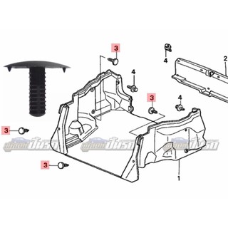 หมุดยึดพรมกรุท้ายรถ HONDA CIVIC ตาโต คูเป้ EK COUPE
