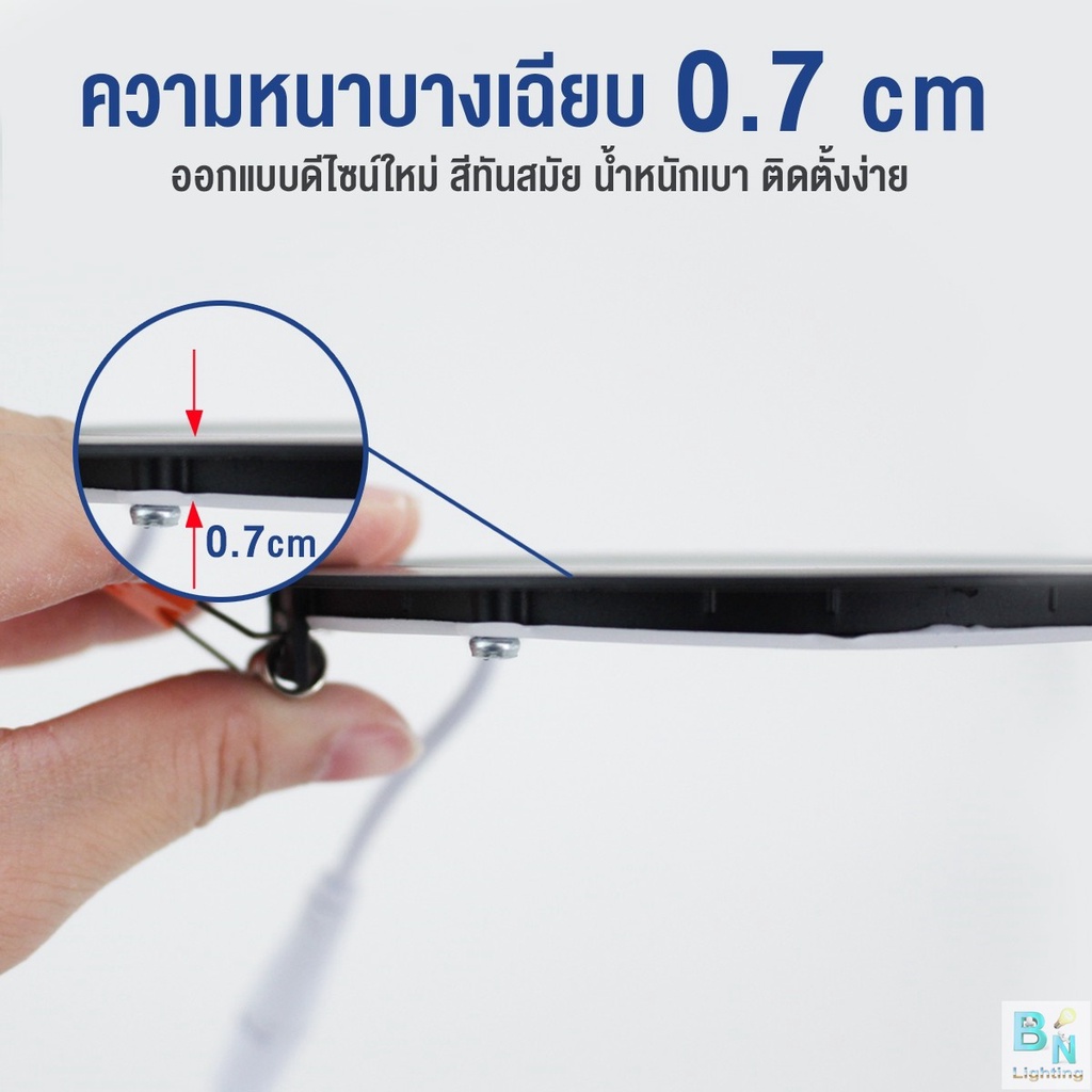 โคมไฟดาวน์ไลท์ LED แบบเหลี่ยม 4 นิ้ว 9W ขอบสีดำ ดาวน์ไลท์ฝังฝ้า ดาวไลท์ LED โคมไฟติดเพดาน โคมไฟวินเทจ หลอดไฟดาวน์ไลท์ - รูปที่ 2