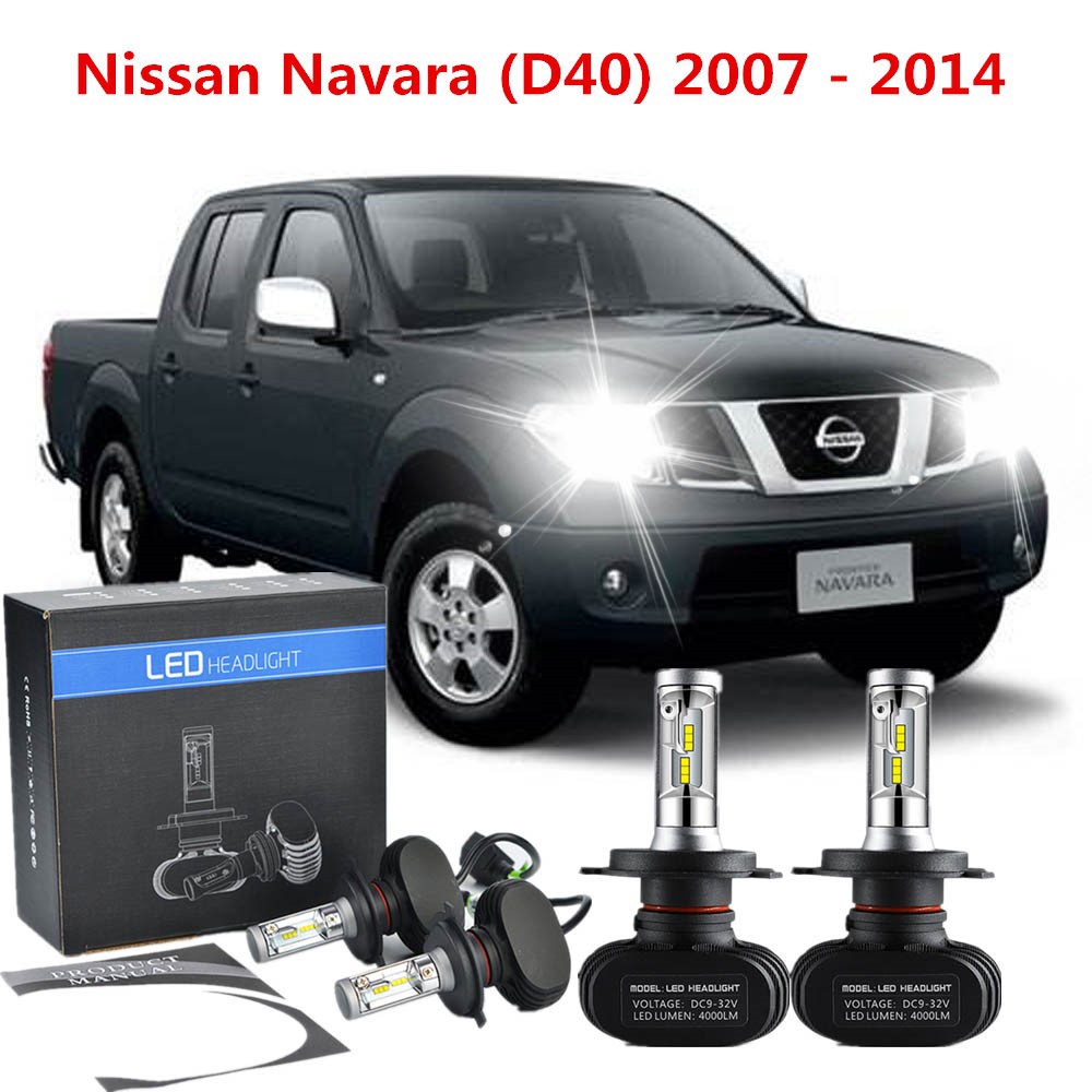 Nissan Navara (D40) 2007 - 2014(ไฟหน้า) H4 ไฟ LED ไฟหน้ารถ