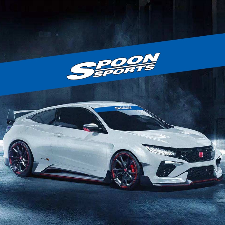 Honda SPOON สติกเกอร์เกียร์ด้านหน้า Fit Indenter กระดาษสติกเกอร์ดัดแปลง GK5CRV ใหม่ Civic สติกเกอร์เ