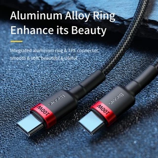 Baseus สายเคเบิล USB-C to USB-C 100W PD2.0 สายชาร์จเร็ว สำหรับ Type-C Fast Charge