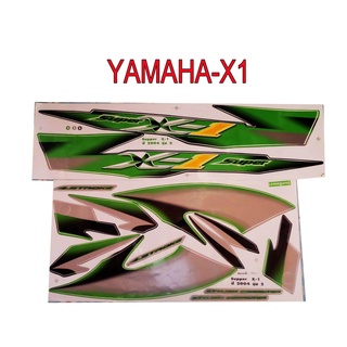 A สติ๊กเกอร์ติดรถมอเตอร์ไซด์ สำหรับ YAMAHA -X1 ปี 2005 รุ่นเครือบเงา