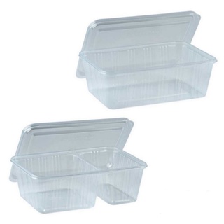 กล่องอาหาร พร้อมฝา PP ใส ตราเอโร่ ขนาด 750 มล. แพ็ค 25 ชุด (มีให้เลือก 2 แบบ) aro/ Food Container PP