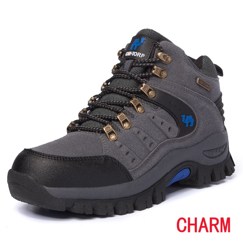 คุณภาพสูงCODCamel-Classic Mens Women Hiking Shoes Waterproof Sport Shoes Leather Shoes Climbing & Fishing Shoes Thicken Sole Non-slip outdoor Boots Cowhide Wear-resistant sho
