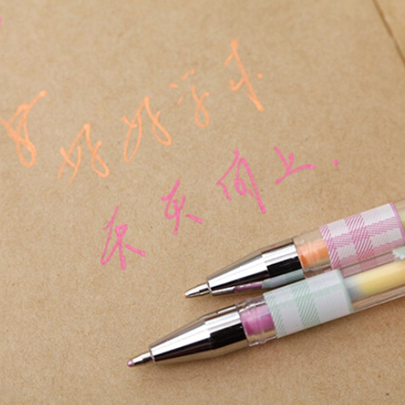 【Purpleredto】2pc Cute HighPen Marker Stationary Point Pen Ballpen 6 ...
