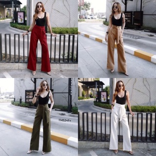 Set เสื้อกล้ามสีดำ + กางเกงขายาว + สายผูกเอว (11452)