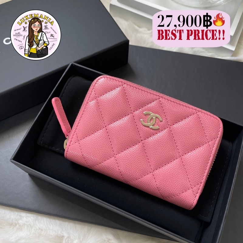 👜: New!! Chanel Zippy Card Holder in Pink 22A‼️ก่อนกดสั่งรบกวนทักมาเช็คสต๊อคก่อนนะคะ‼️
