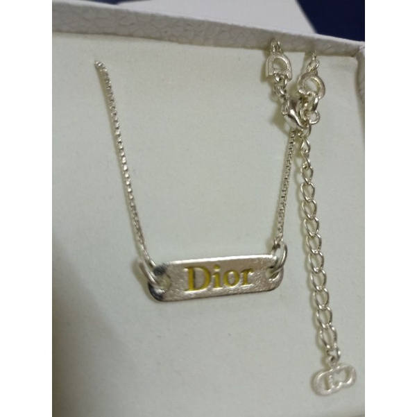 Dior necklace vintageสร้อยคอDior ✨ของแท้💯%ขนาดปรับได้ค่ะขนาด17.5นิ้ว 4500🔖