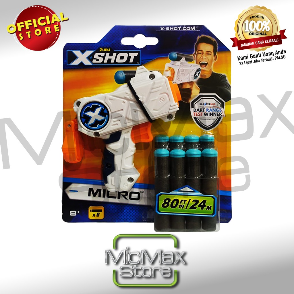 Zuru X shot Xshot Micro Foam Dart Blaster 8 Dart Set
