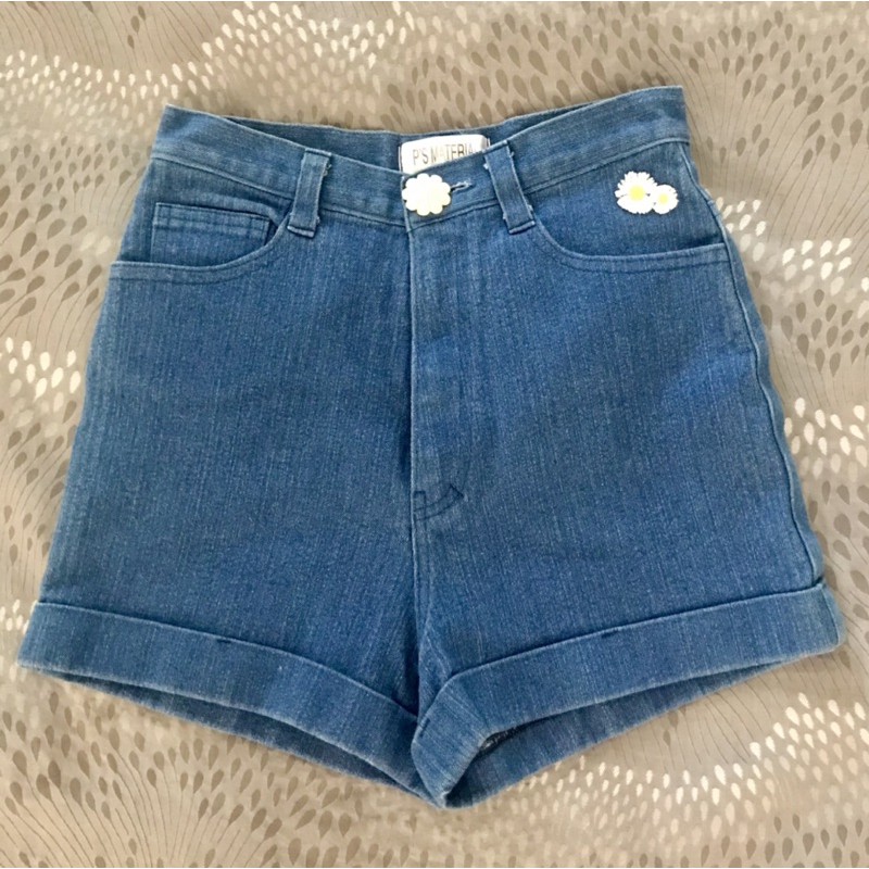 กางเกงยีนส์เอวสูง P’S MATERIAL