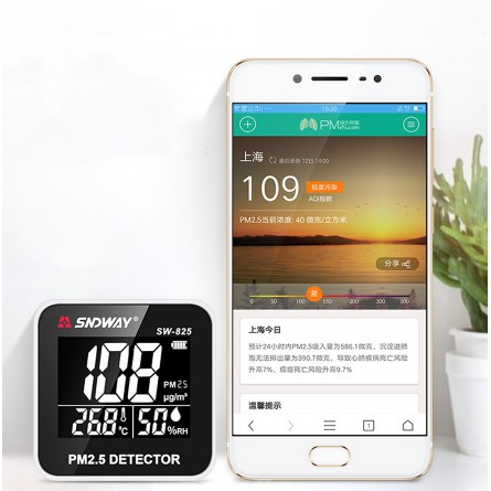 เครื่องวัดปริมาณฝุ่น PM2.5 วัดความชืน ในอากาศ รุ่น SW-825 (เครื่องแท้จากโรงงาน)