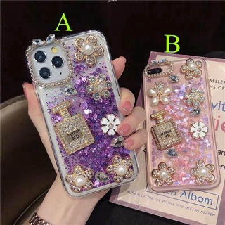 เคส vivo Y33S Y30 5G T1X Y01 V23 5g Y15A V23E Y21 V21 Y15S Y72 Y31 Y11 Y12 V20 Pro Y12S Y20 Y12A Y50 V17 V19 S1 Pro Y15 V11i V9 Y1S Y91C Y93 Y95 V15 V17Pro เคสโทรศัพท์มือถือ สําหรับ ขวดน้ำหอมเพชรสุดหรูdiy