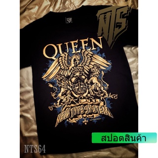 เสื้อยืดวินเทจเสื้อยืดลำลองNTS 64 Queen ROCK เสื้อยืด เสื้อวง เสื้อดำ สกรีนลายอย่างดี ผ้าหนานุ่ม ไม่หดไม่ย้วย NTS T SHIR