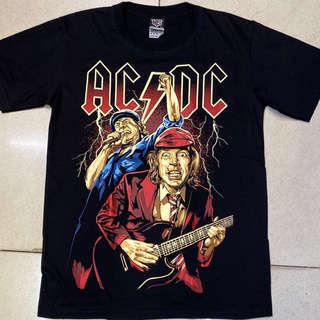 เสื้อยืดพิมพ์ลายแฟชั่น 🔥 วงร็อค ACDC วินเทจแรงบันดาลใจผ้าฝ้ายขนาดใหญ่ขนาดใหญ่หลวมเสื้อผ้าเสื้อยืดสําหรับผู้ชายเสื้อทีขน