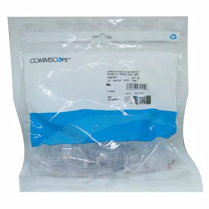 RJ45 AMP Connector Commscope Cat5e Connector RJ45 Amp Commscope หน่วย