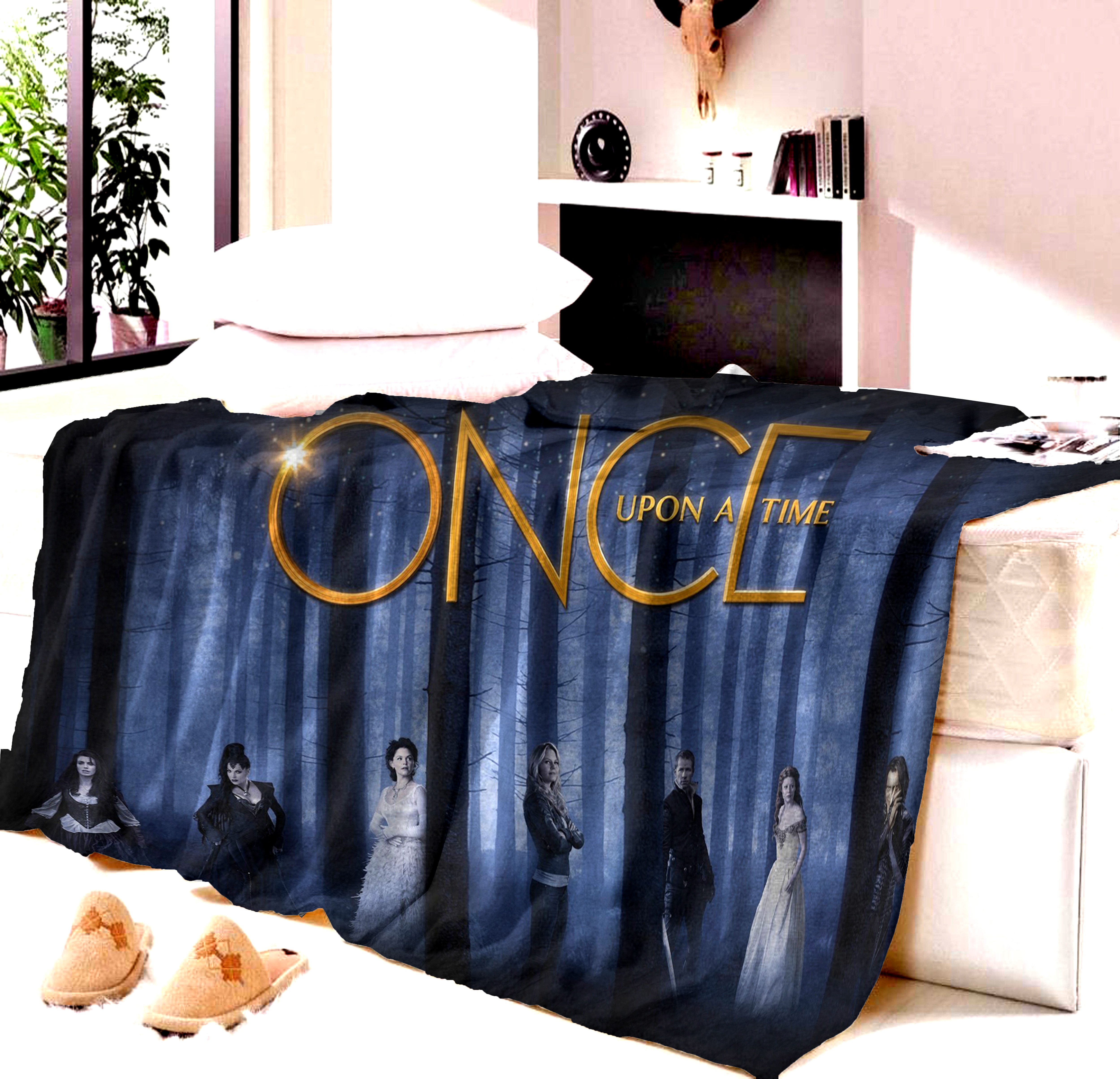 Moon Light Once Upon A Time Anime Blanket Mat Bedspread Soft Fleece Throw Sofa Warm Winter Cover For Kids