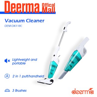 Deerma DX118C Upright Vacuum Cleaner Mini 2-in-1 Handheld Cleaner with 12000Pa Super Suction