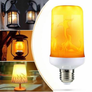 หลอดเปลวไฟ LED ไฟประดับ เปลวไฟกะพริบ หลอดไฟตกแต่ง โคมไฟวันหยุด LED FLAME LIGHT 5W ขั้วE27 จัดส่งฟรี มีเก็บเงินปลายทาง