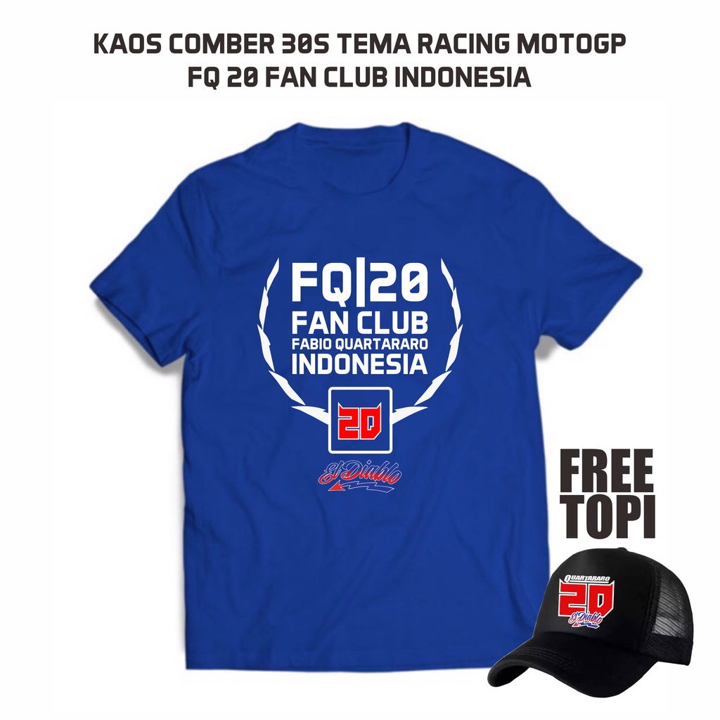 ฟรีเสื้อยืด FQ20 Fan Club Indonesia motoGP Fabio Quartararo Theme