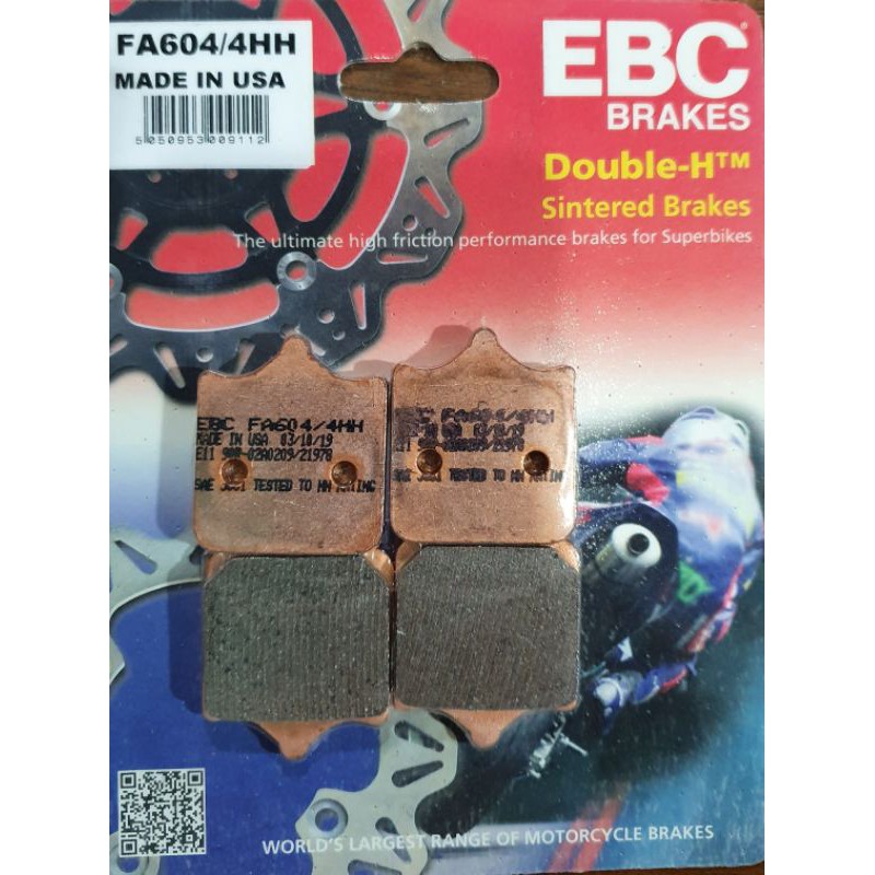 ผ้าเบรค EBC Brakes รุ่น HH sintered Big bike / ผ้าเบรคหน้า BMW S1000RR, Triumph Street twin 900cc, S