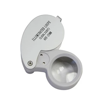 แว่นขยายส่องเครื่องประดับ jewelers loupe 40x25 มม. 2 led