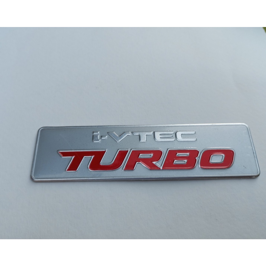 แพลท HONDA I-VTEC TURBO /โลโก้ HONDA I-VTEC TURBO 🚗ส่งจากไทย