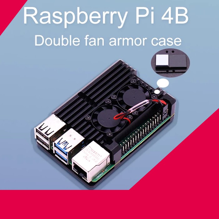 Armor case for Raspberry Pi 4B with double fan #6