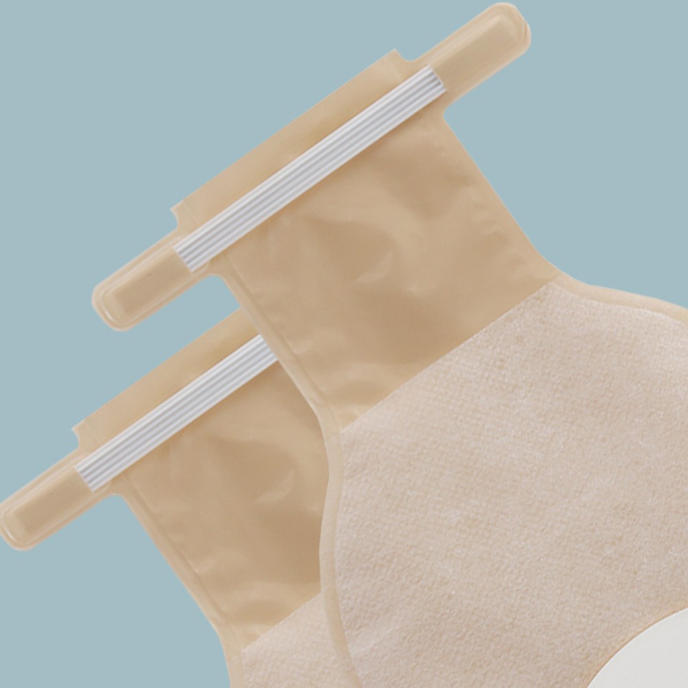 ใหม่ pacakge HDR 10pcs 65 มม.ตัดขนาด Beige Cover Drainable one-piece ระบบ Ostomy กระเป๋า Coลอสโตมี่กระเป๋า Ostomy Stoma