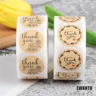 HANDMADE ( Ewknth ) สติ๊กเกอร์ฉลาก Thank You แฮนด์เมด 500 ชิ้น / ชุดสําหรับตกแต่ง