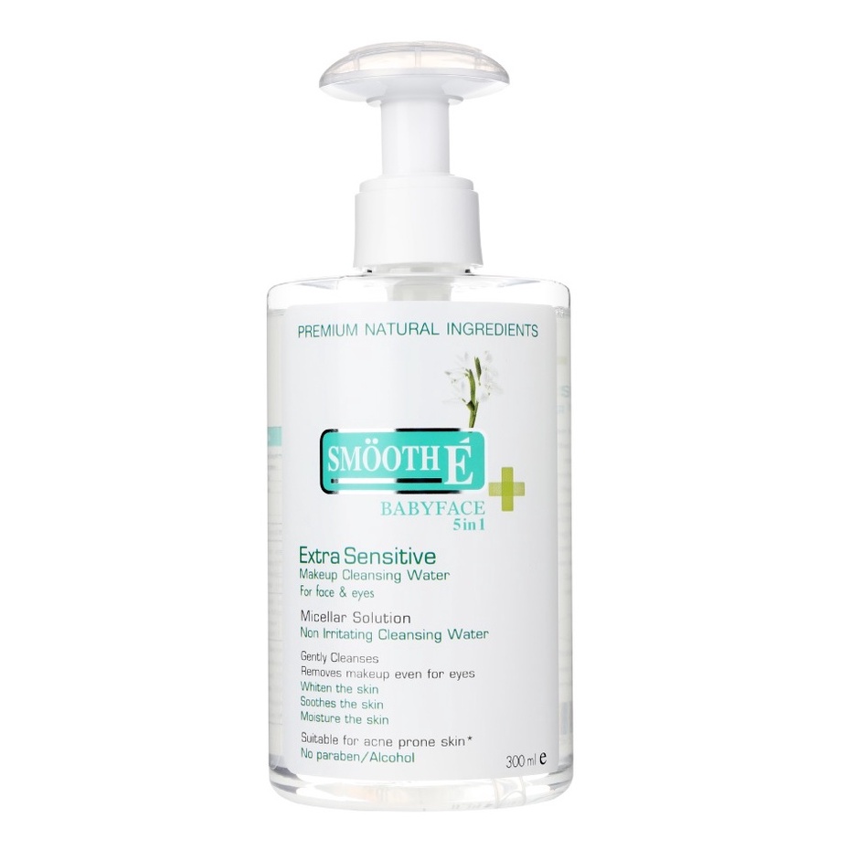 Smooth E Extra Sensitive Makeup Cleansing Water สมูทอี คลีนซิ่ง เช็ดเครื่องสำอาง ขนาด 300 ml 08386