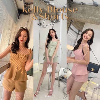 ส่งต่อ FLAT2112 FF0021 : KELLY BLOUSE &amp; SHORTS SET มือ1 ป้ายห้อย‼️