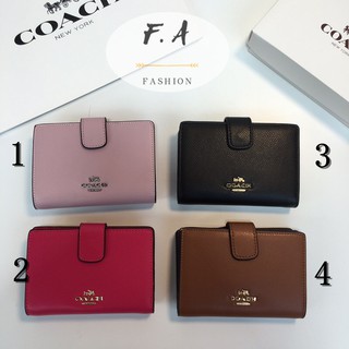 F.A (ของแท้ 100%) COACH 53436 Classic / Ladies Wallet / Long Clip / Card Holder    / ช่องเสียบการ์ดหลายช่อง