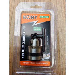 KONY หัวสว่านรูเกลียว (1.5-10mm.) 3/8" × 24 UNF