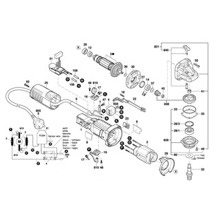 { อะไหล่แท้ } เครื่องเจียร 4" GWS900-100S : Bosch