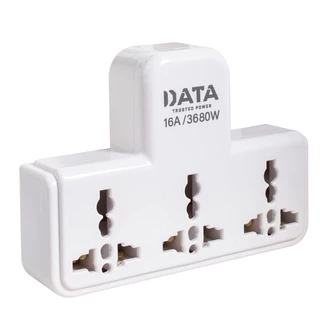 DATA อะแดปเตอร์ ดาต้า ปลั๊กอเนกประสงค์ 3 ช่อง รุ่น AD364 ปลั๊กแปลงปลั๊กไฟ หัวแปลง