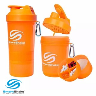 กระบอกเชคเกอร์ กระบอกเชคเวย์โปรตีน Smartshake Bottle