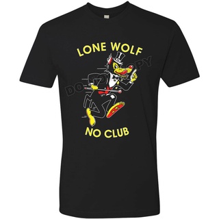 เสื้อยืด ลาย No Club Lone Wolf Drag Race Chopper สไตล์เรโทร สําหรับรถจักรยานยนต์