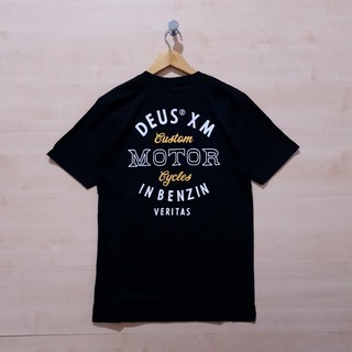 เสื้อยืด พิมพ์ลาย Kaos DEUS EX MACHINA XM สีดํา สําหรับรถจักรยานยนต์