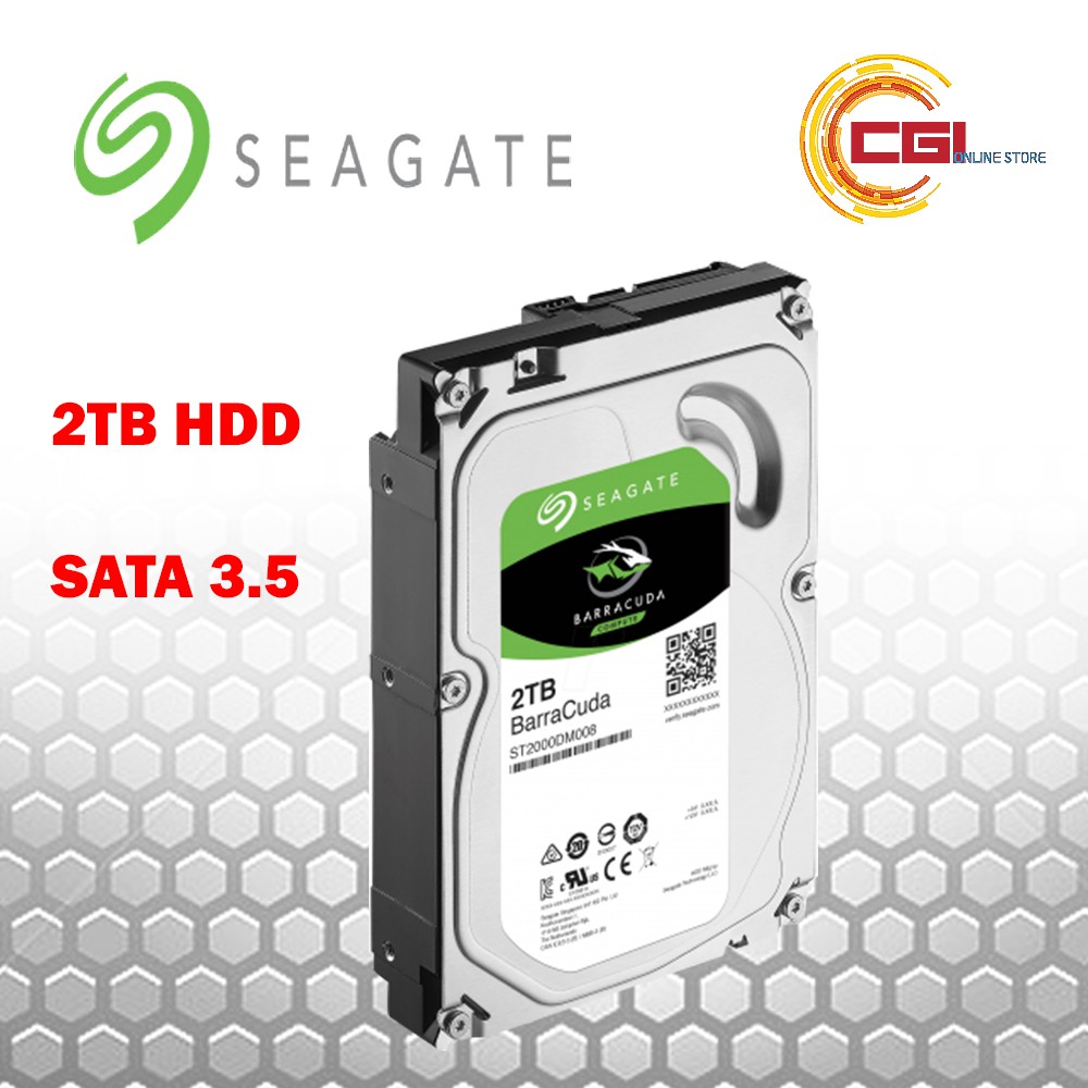 oakP Seagate BarraCuda 500GB/1TB/2TB 3.5" SATA 256MB 7200RPM Internal HDD