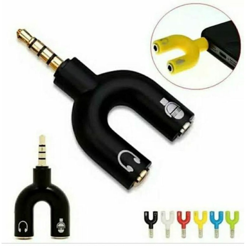 ตัวแยกเสียง U 2 in 1 แจ็ค Aux