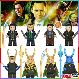 Loki ฟิกเกอร์ Avengers Gungnir Sword of Truth Marvel ขนาดเล็ก ของเล่นเสริมการเรียนรู้เด็ก WM6118