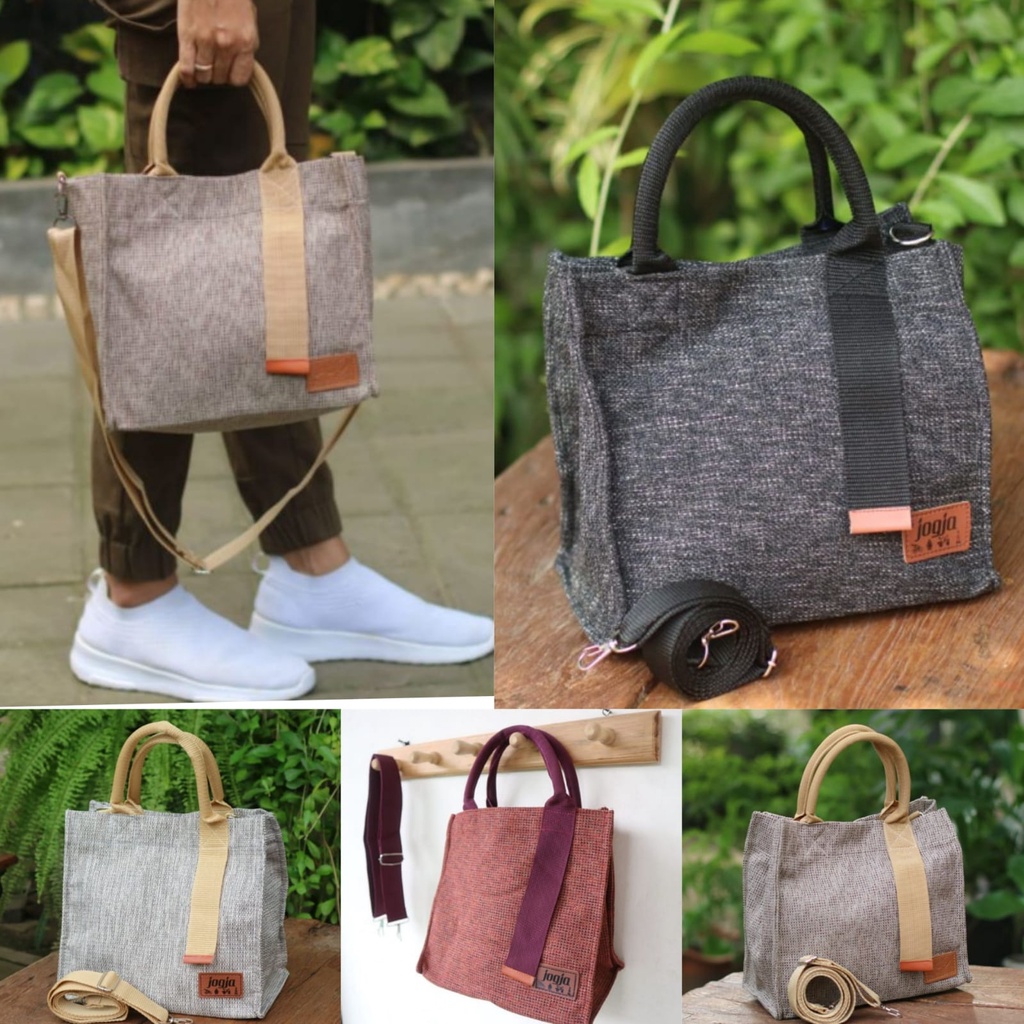 IBEL - Canvas SlinBag Bag, Jute Slinbag Bag, กระเป๋าถือระดับพรีเมียม, กระเป๋าสะพาย, กระเป๋าสะพาย Jog