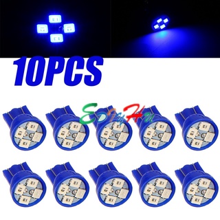 หลอดไฟแดชบอร์ด Led T10 W5W 4smd 3528 194 168 W5W 194 2825 12V สีฟ้า 10 ชิ้น ต่อชุด