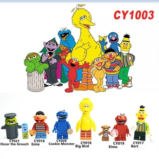 Sesamestreet บล็อกตัวต่อ รูปการ์ตูนอนิเมะ ขนาดเล็ก ของเล่นสําหรับเด็ก CY1003